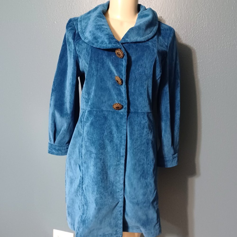 Blue teal  Corduroy women's jacket